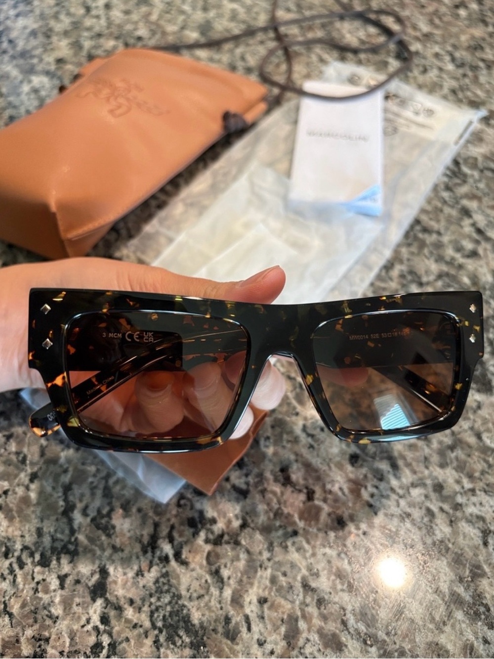 MCM Havana Brown Sunglasses NWT